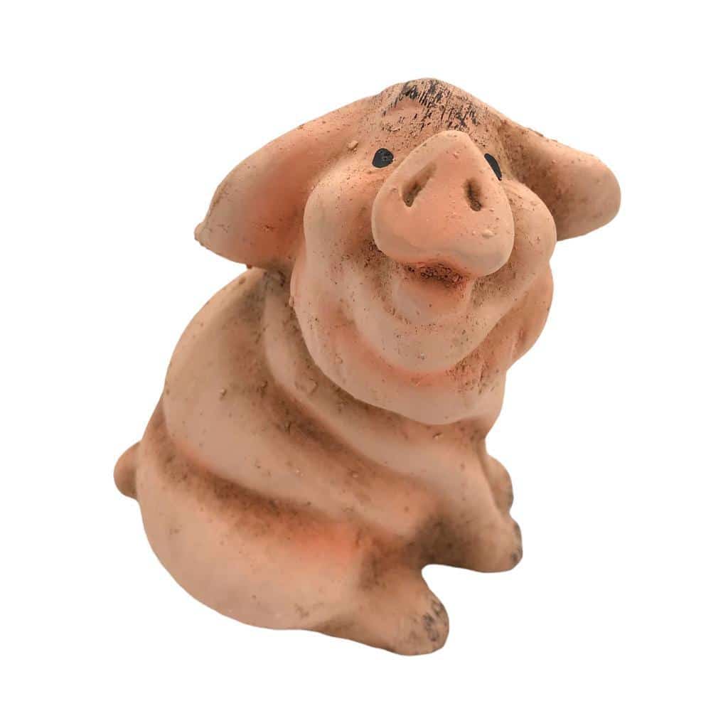 Glückliches Schweinchen "Kevin" klein