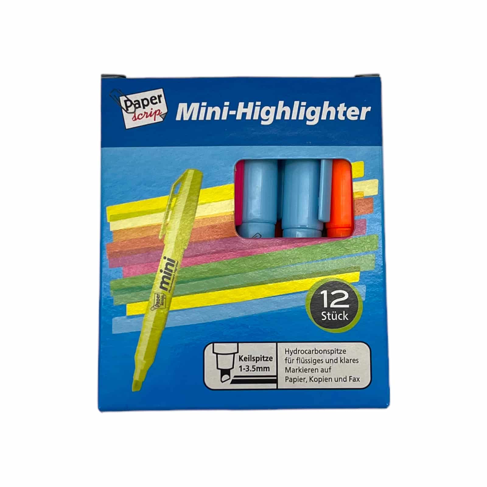 Mini-Textmarker/Highlighter 12er