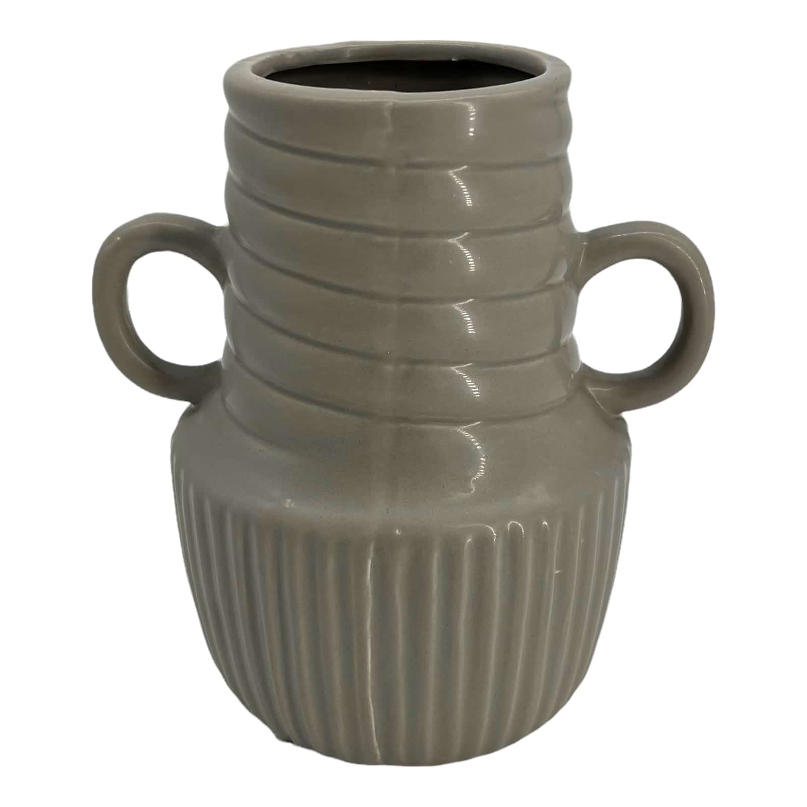 Keramikvase - grau