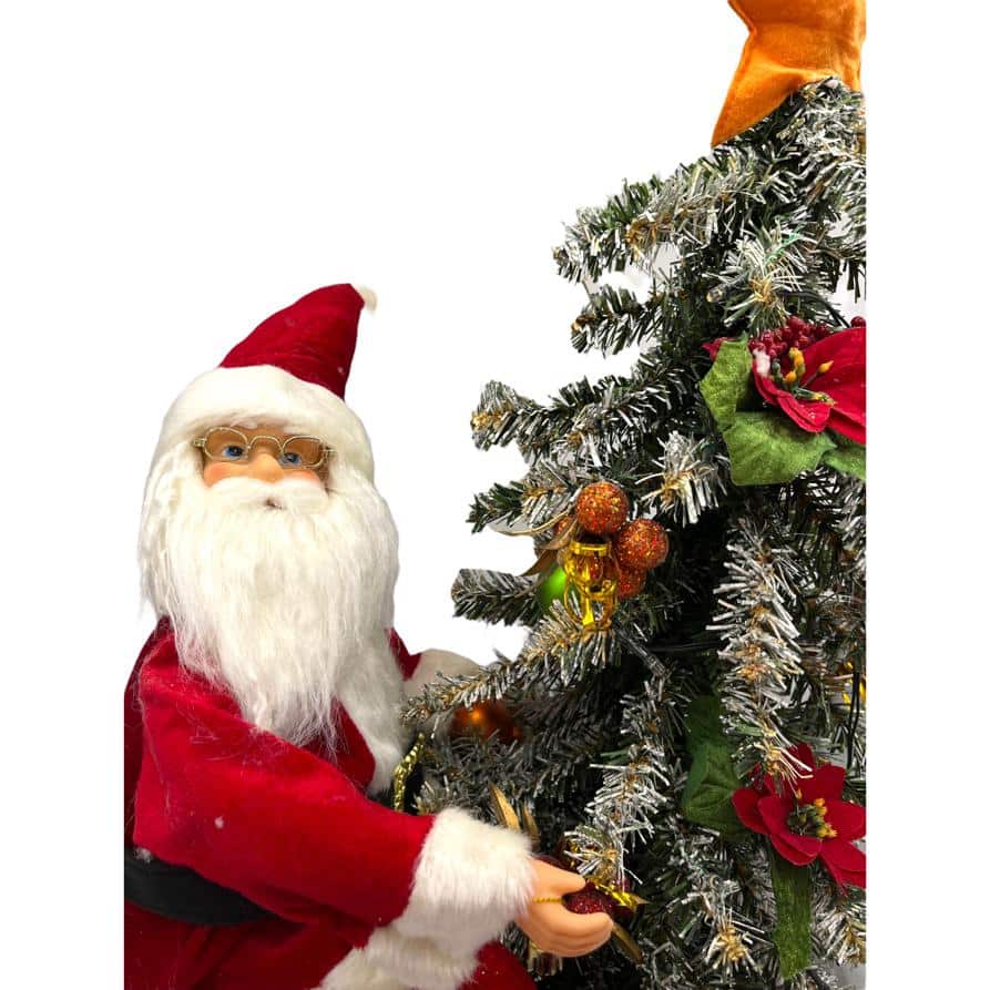 Santa mit Baum 80cm