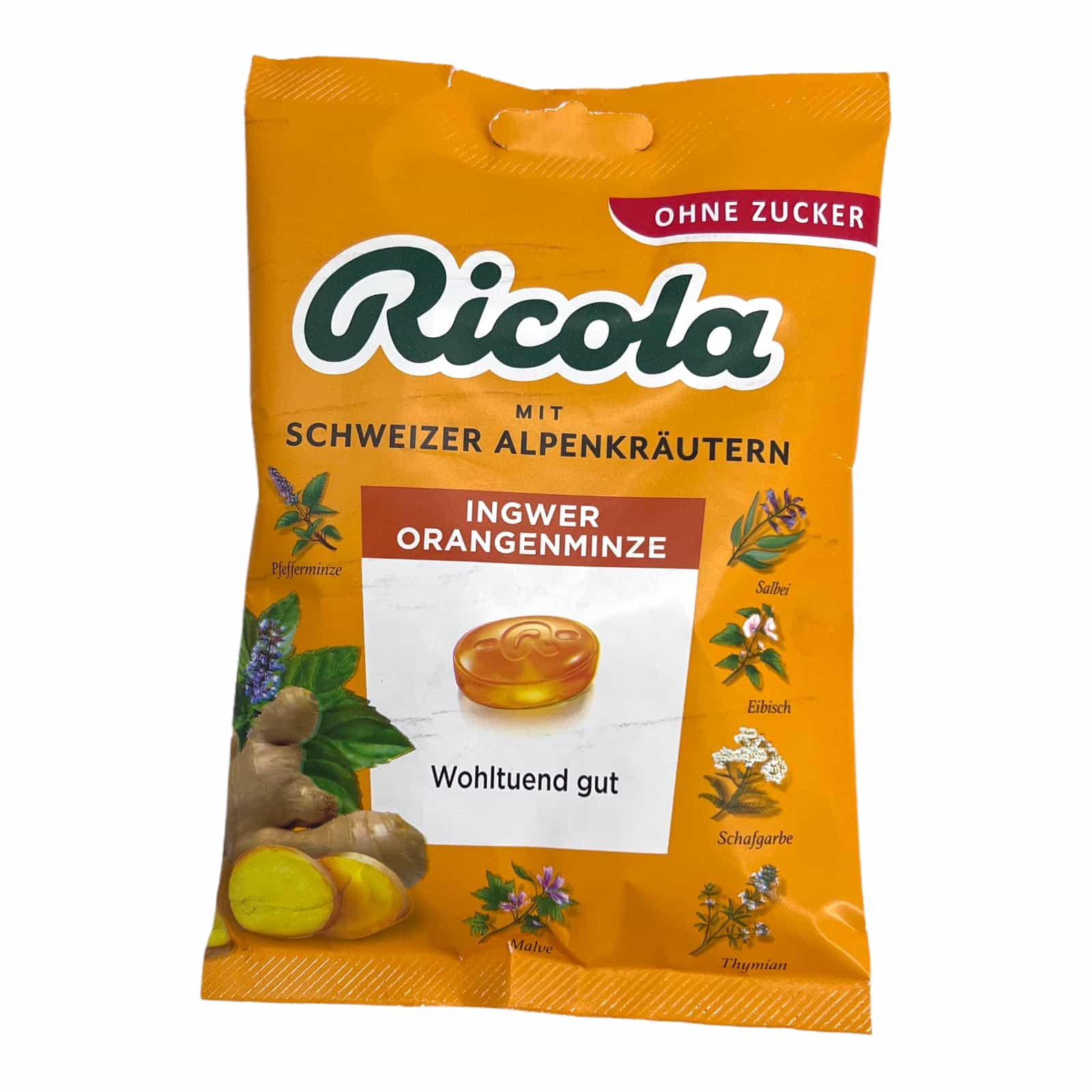 Ricola Ingwer-Orangenminze 75g