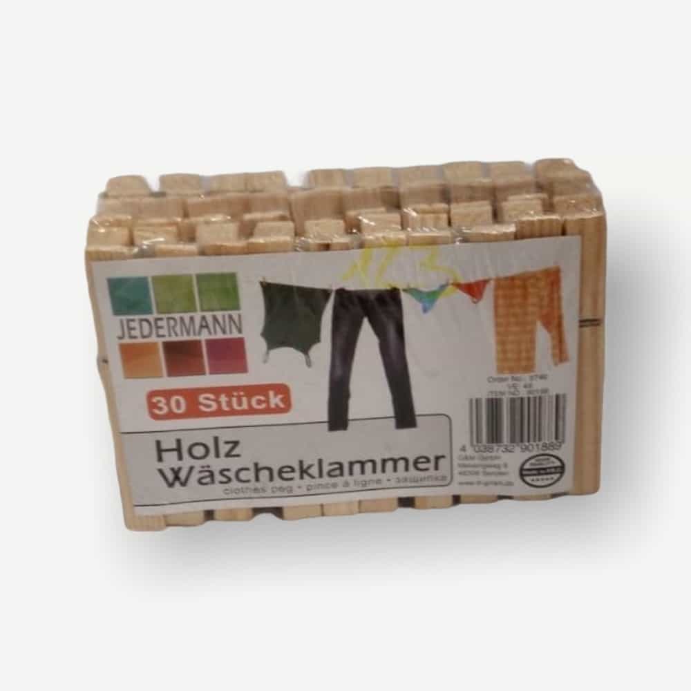 Holz-Wäscheklammern, 30Stk.