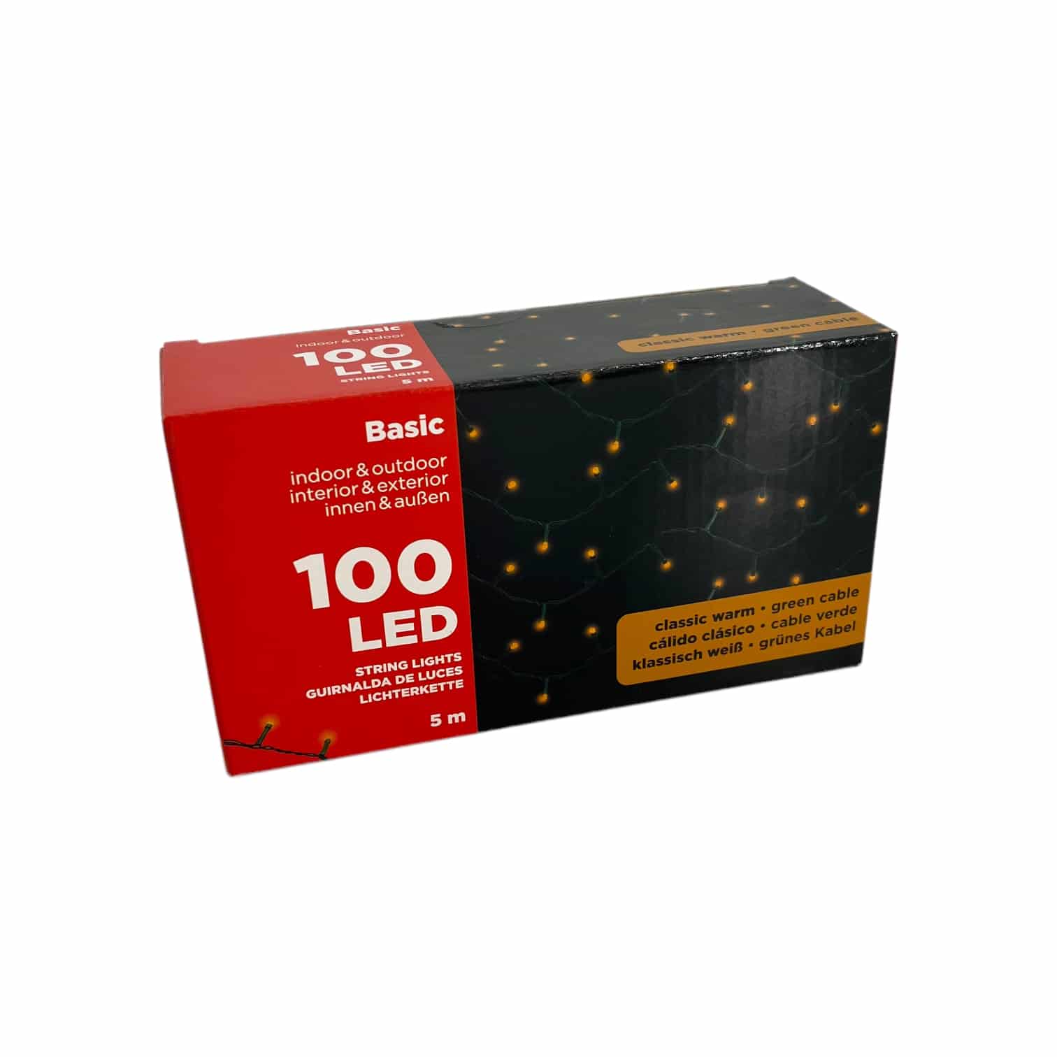 100 LED Basic Lichterkette - klassisch warmweiß