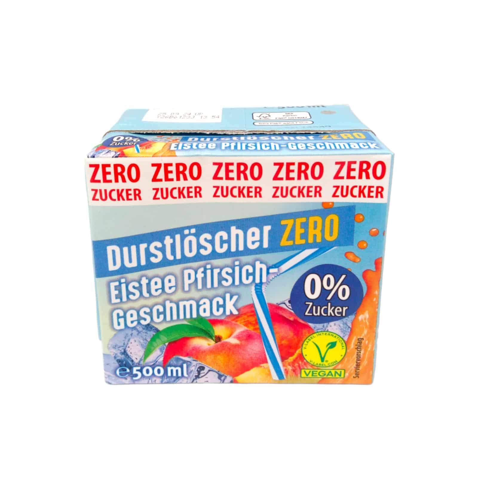 Durstlöscher Pfirsich zero 0,5l