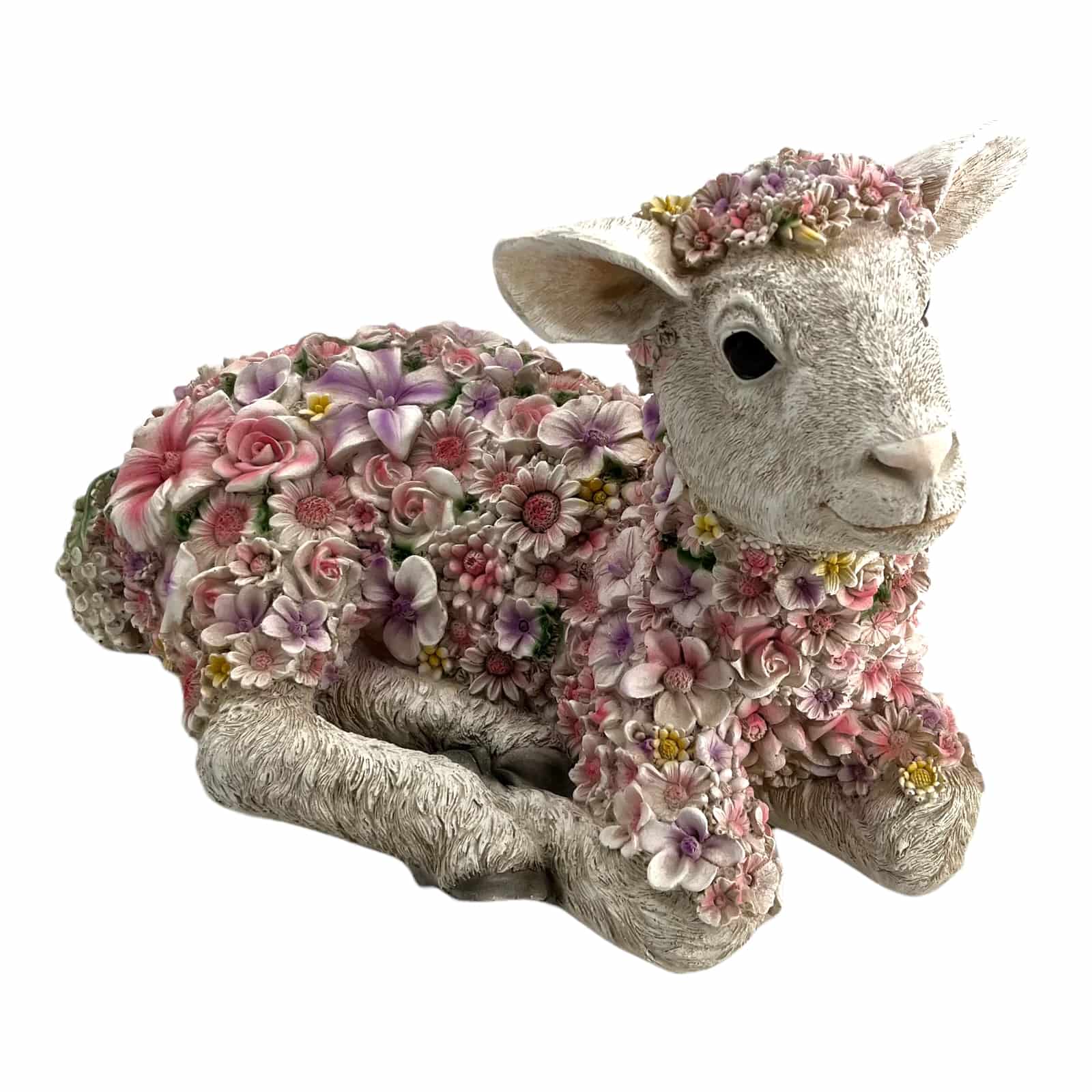 Schaf im Blumenkleid - liegend