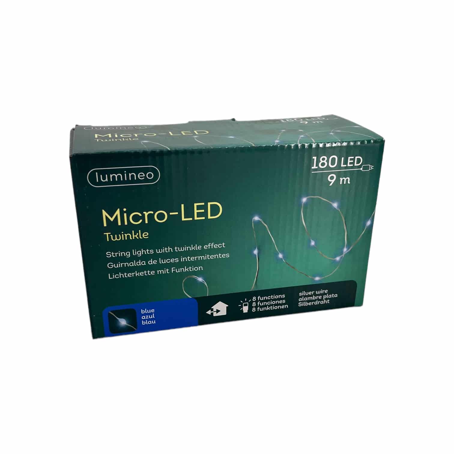180 LED Micro-LED Twinkle Lichterkette - blau