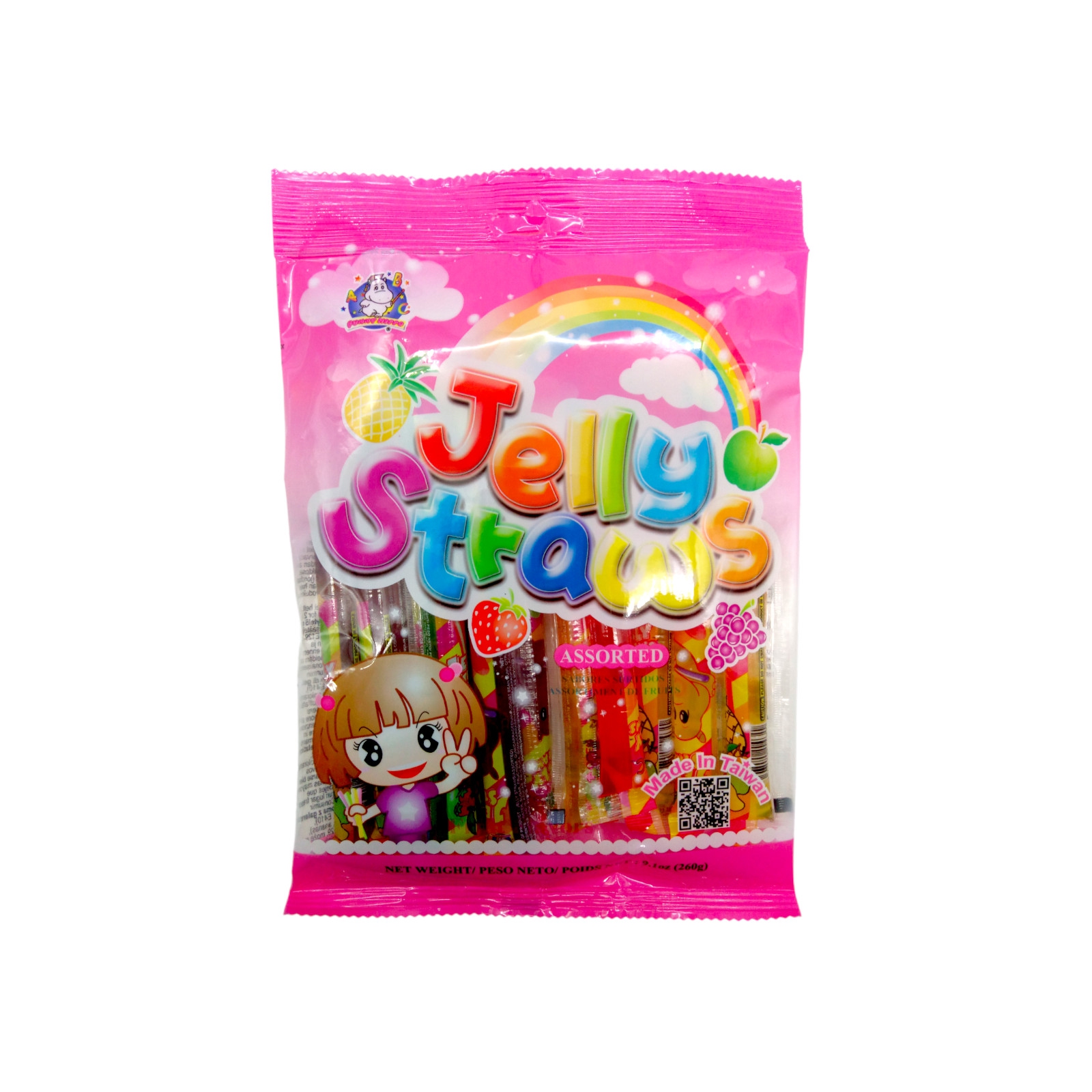 Funny Hippo Jelly Straws 260g
