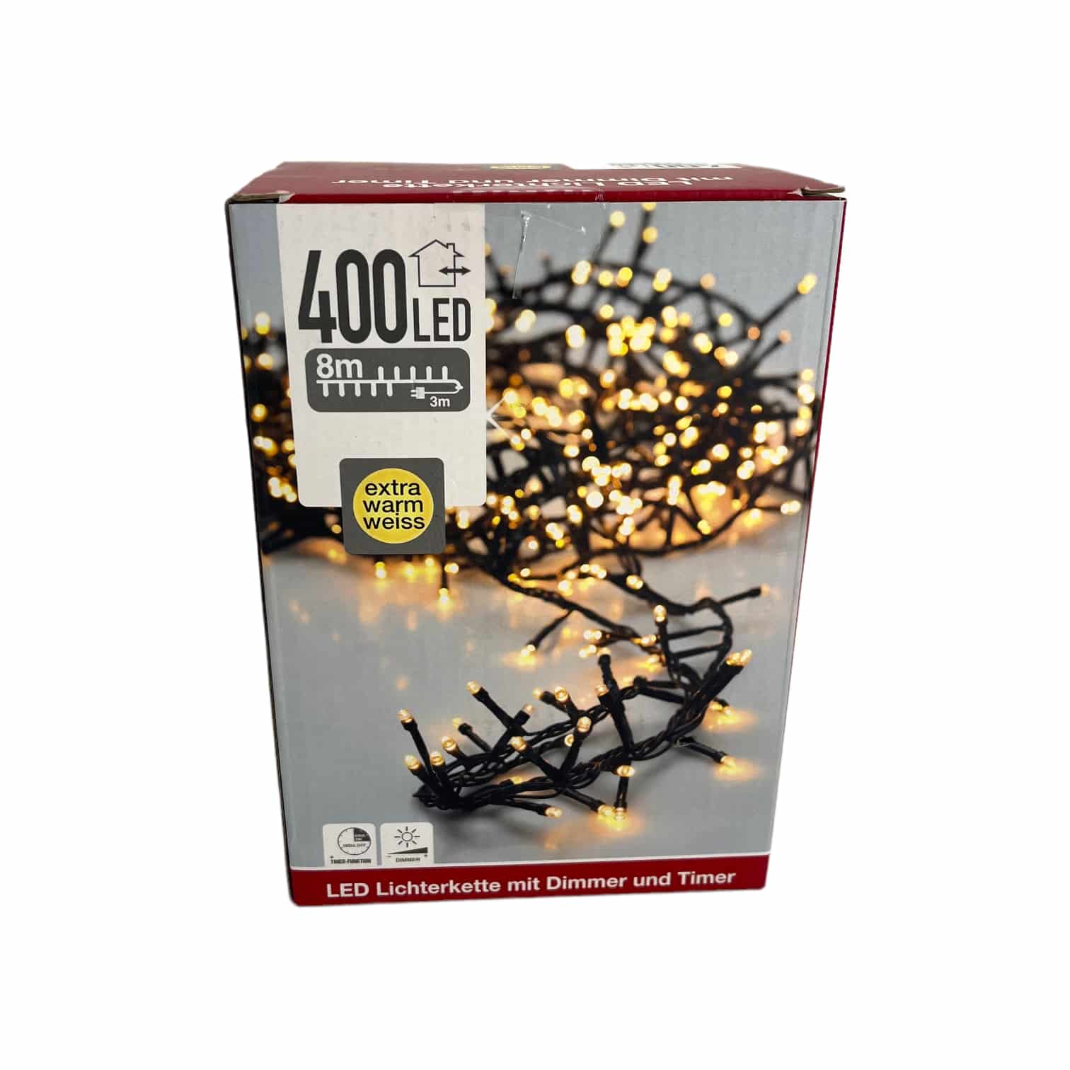400 LED Lichterkette - warmweiß