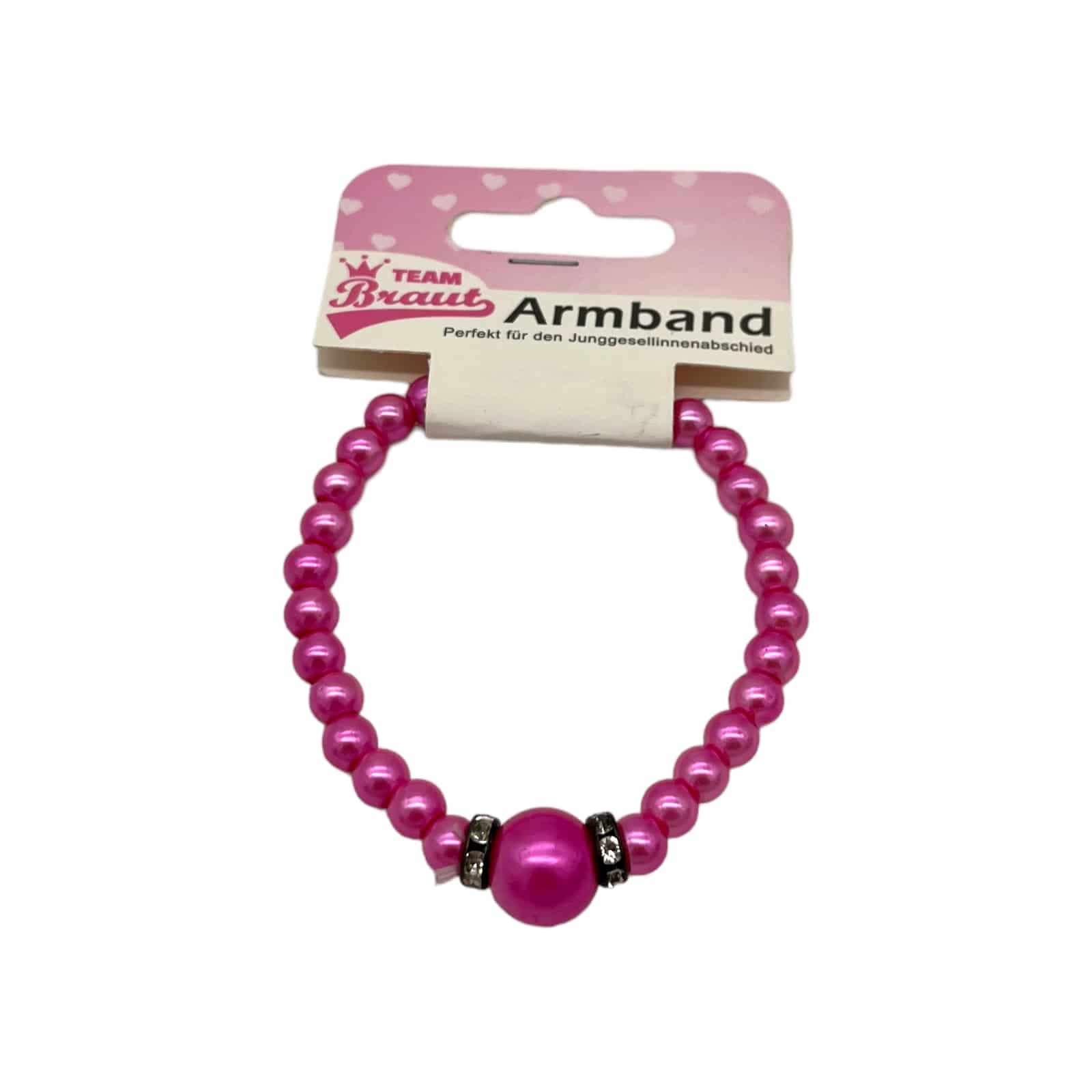 Armband mit pinken Perlen