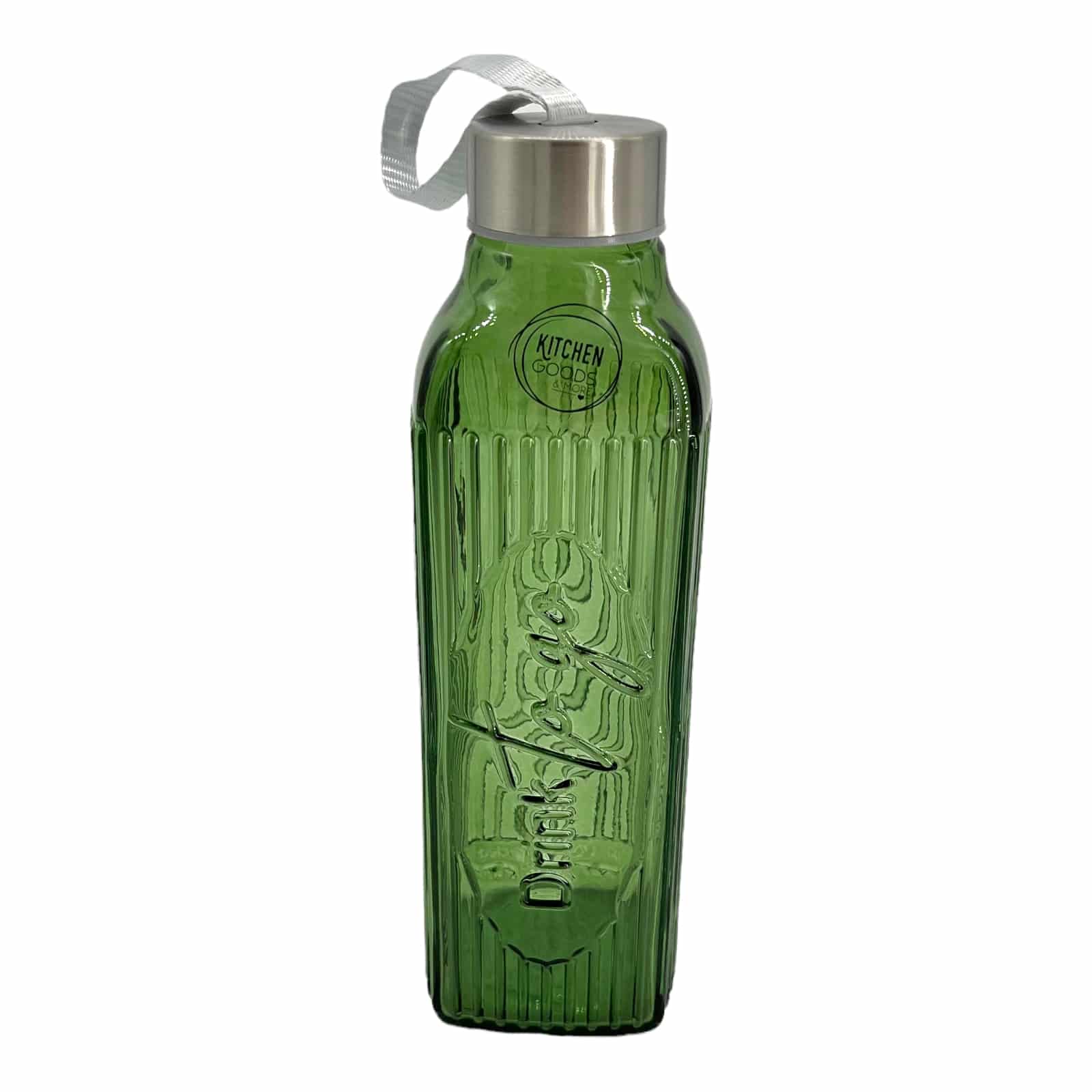 Drink to go Flasche  aus Glas - grün