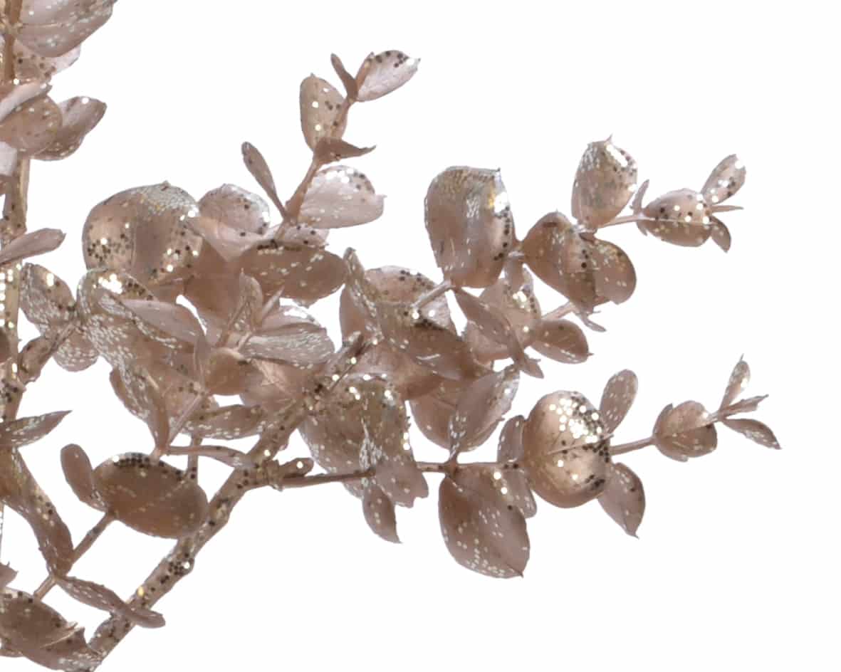 Spray Eucalypthus am Stiel - Plastik - Glitter