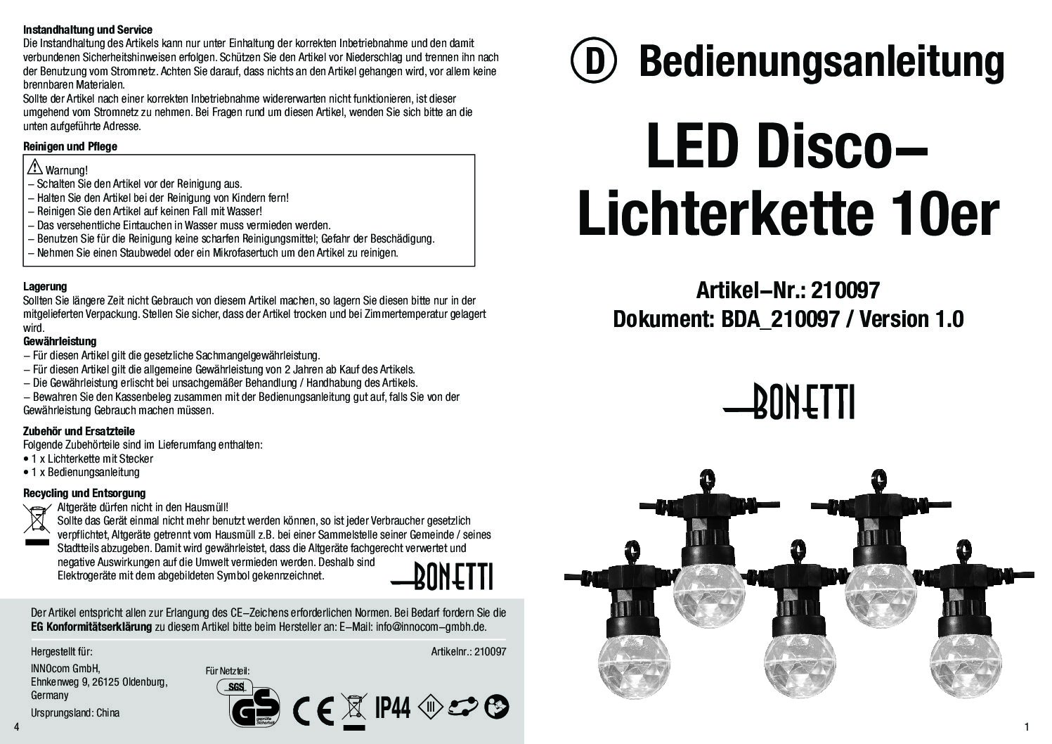 Disco-Lichterkette