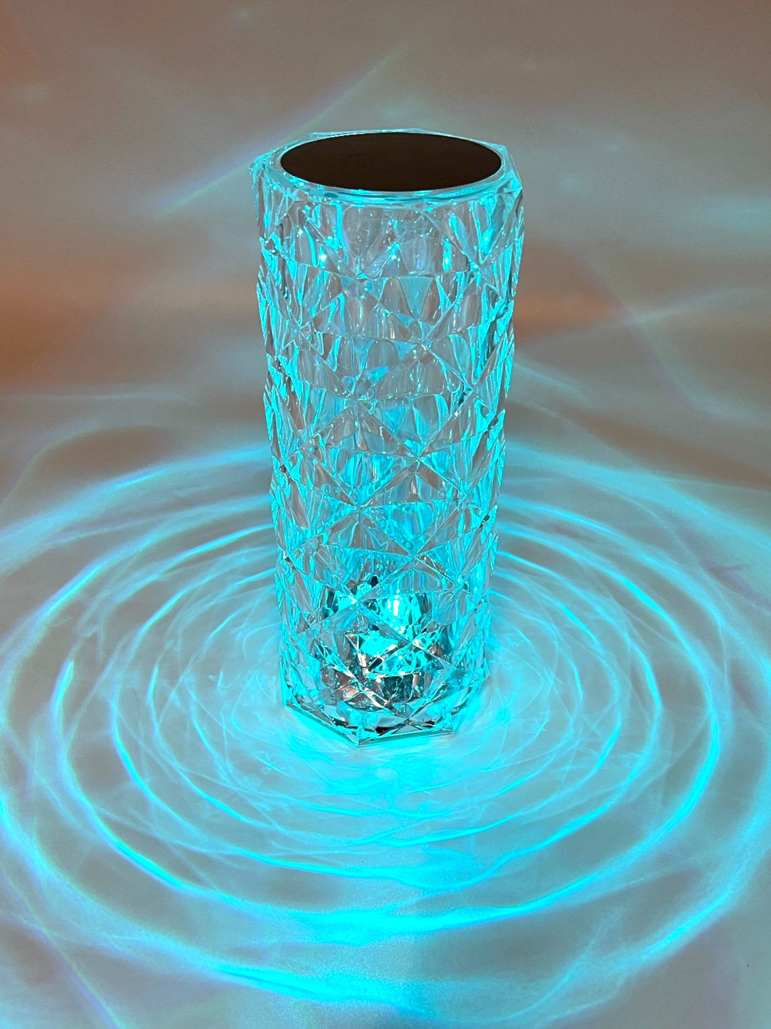 Kristall Tischlampe mit LED Farbwechsel