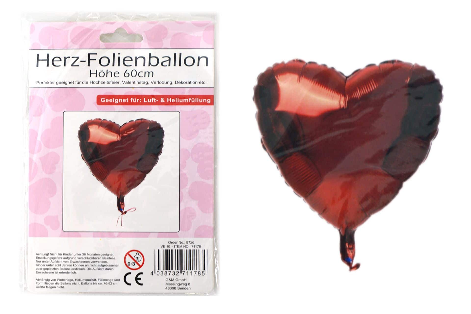 Folienballon Herz