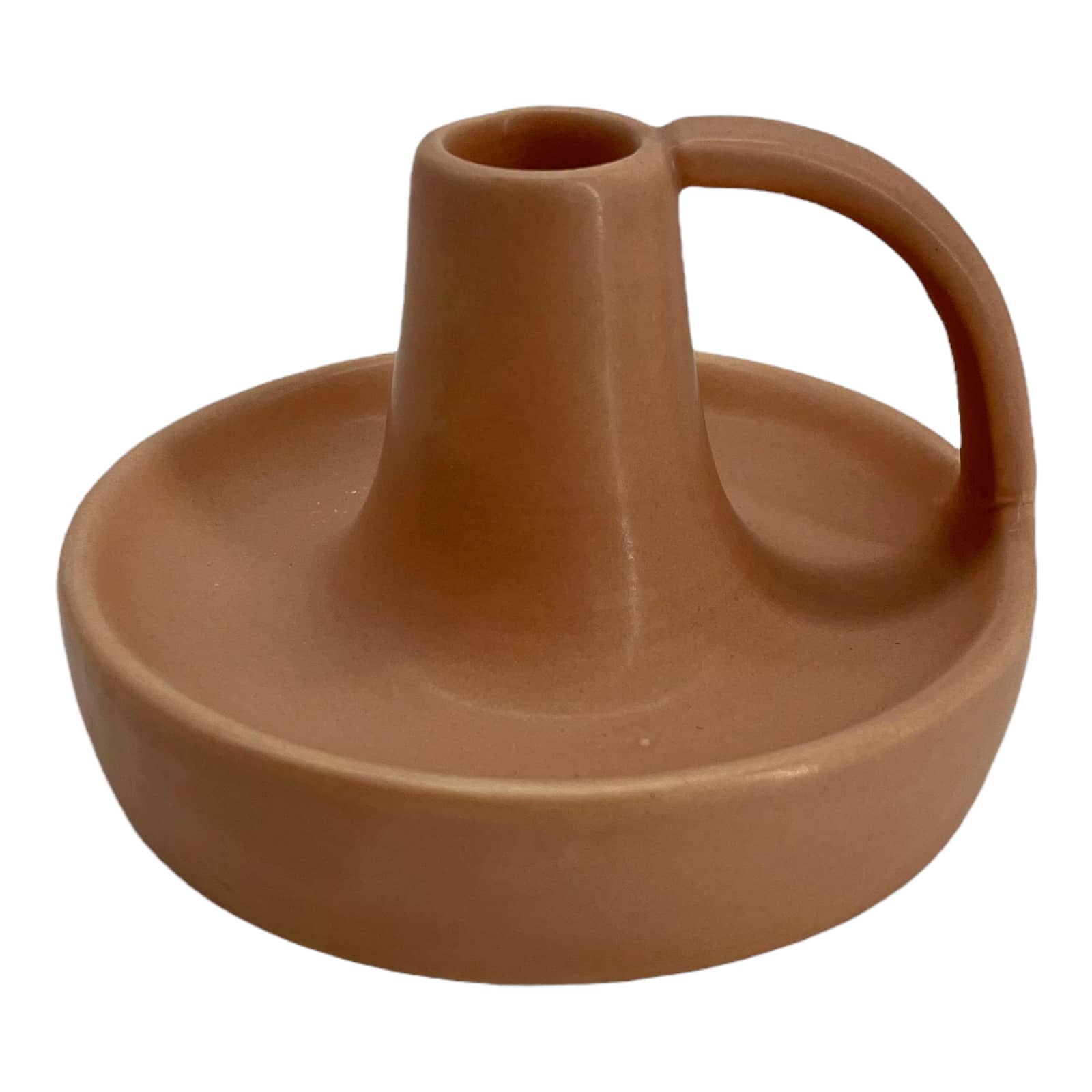 Keramik-Kerzenhalter - altrosa
