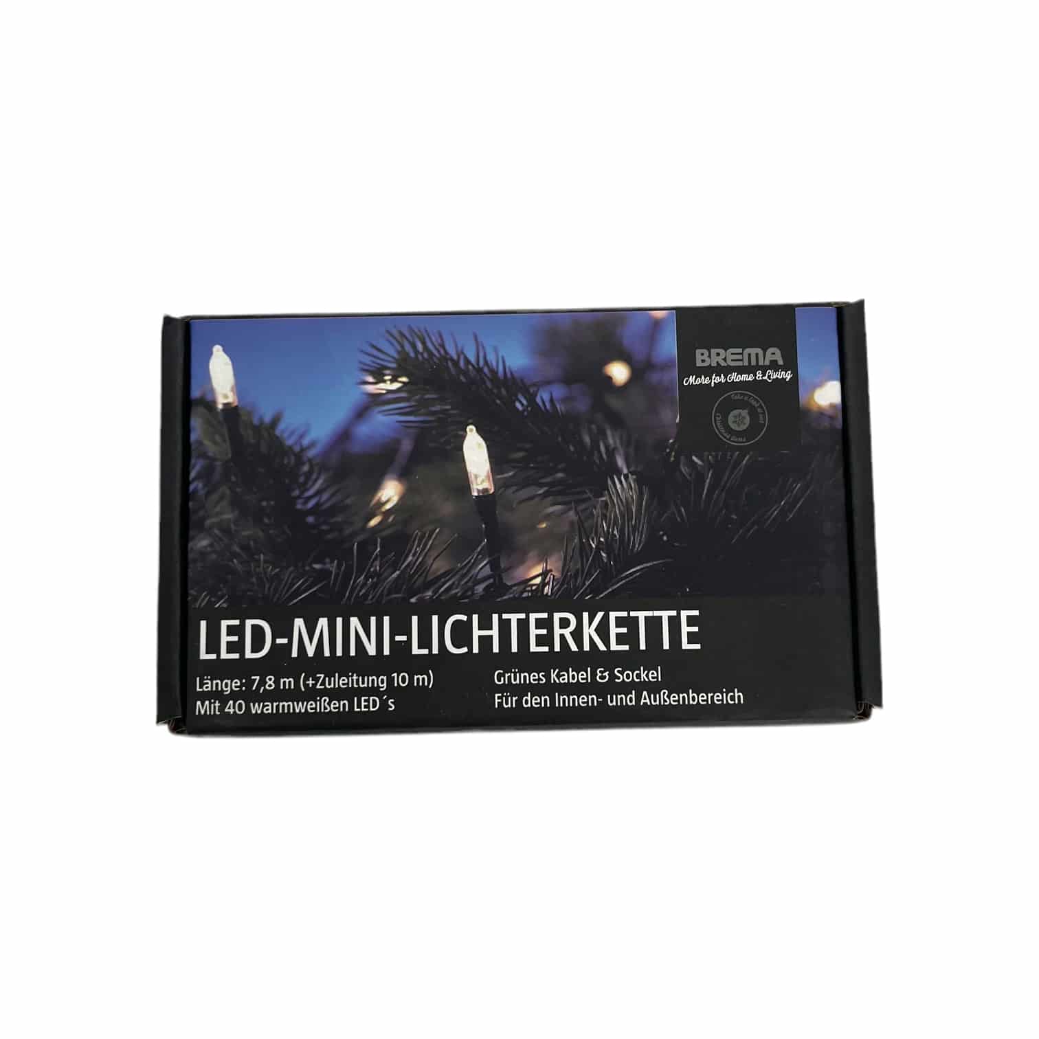 40 LED Mini-Lichterkette - warmweiß