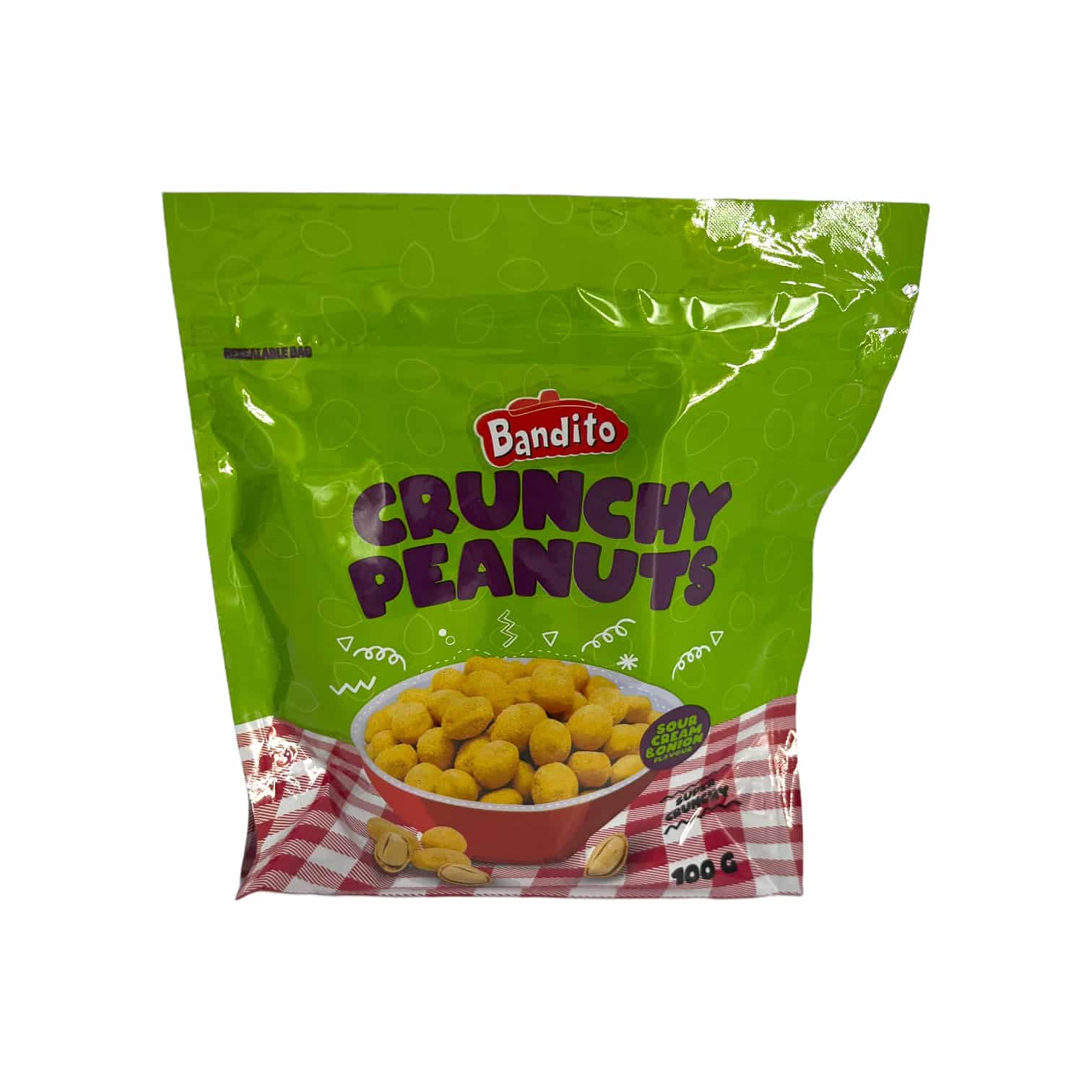 Crunchy Peanuts Sour Cream & Onion 100g